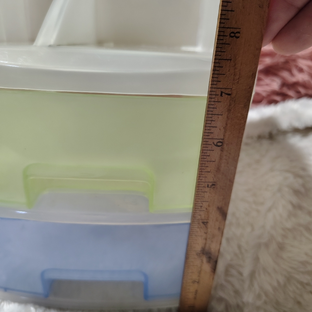 Vintage 90s Two-Tier Green and Blue Storage Organizer/ Beauty/ See Info - Picture 4 of 10